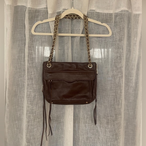 Rebecca Minkoff Brown Gold Swing Shoulder Crossbody Bag - Picture 2 of 13